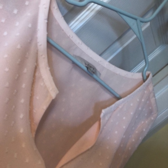 LOFT Peach Blouse Large EUC!! - Picture 7 of 9